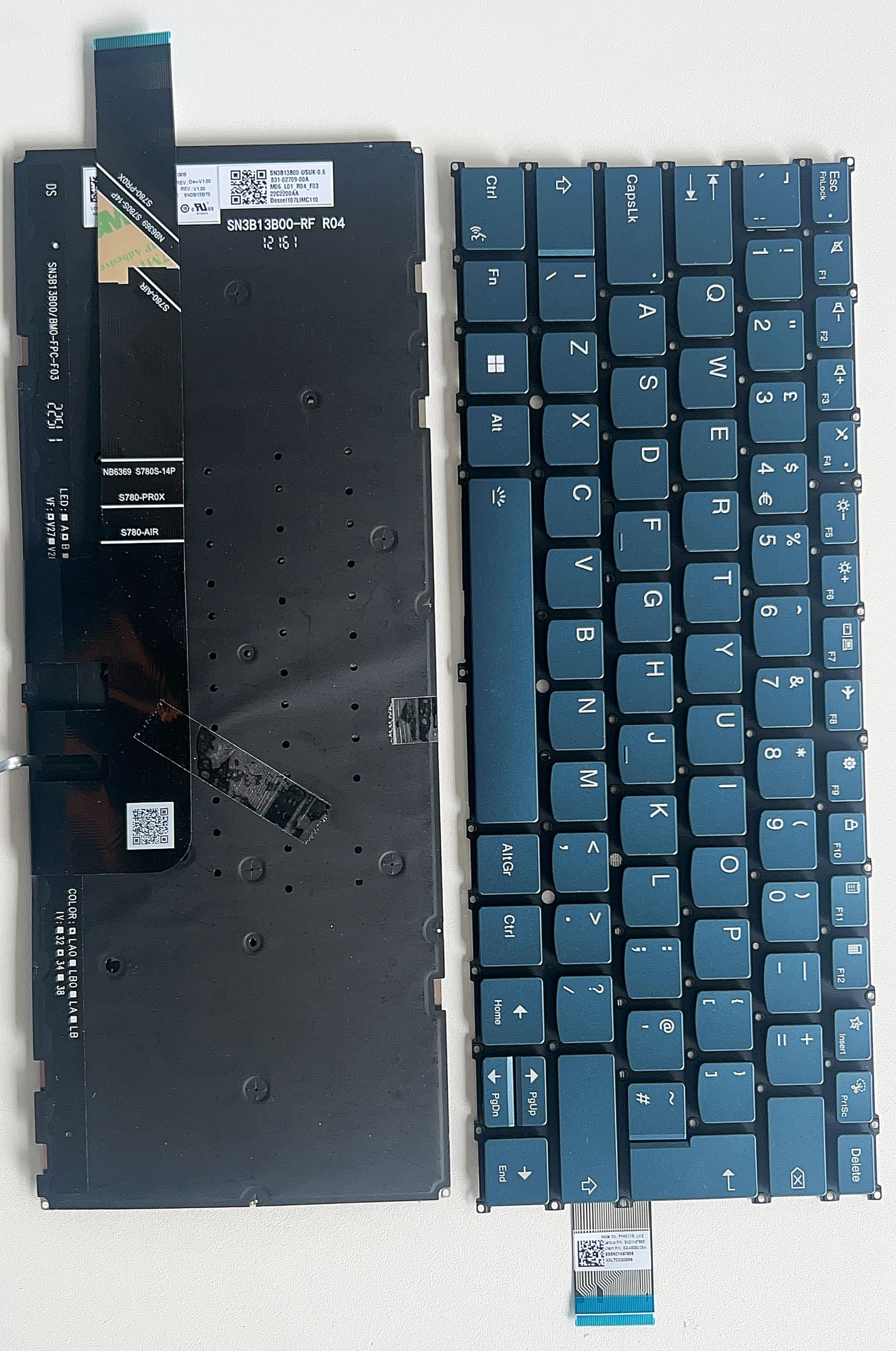 Picture of New Replacement Laptop Keyboard For LENOVO YOGA PRO 7 14ARP8 shout button/14AHP9/14IRP8 Dark blue Backlit Uk Layout